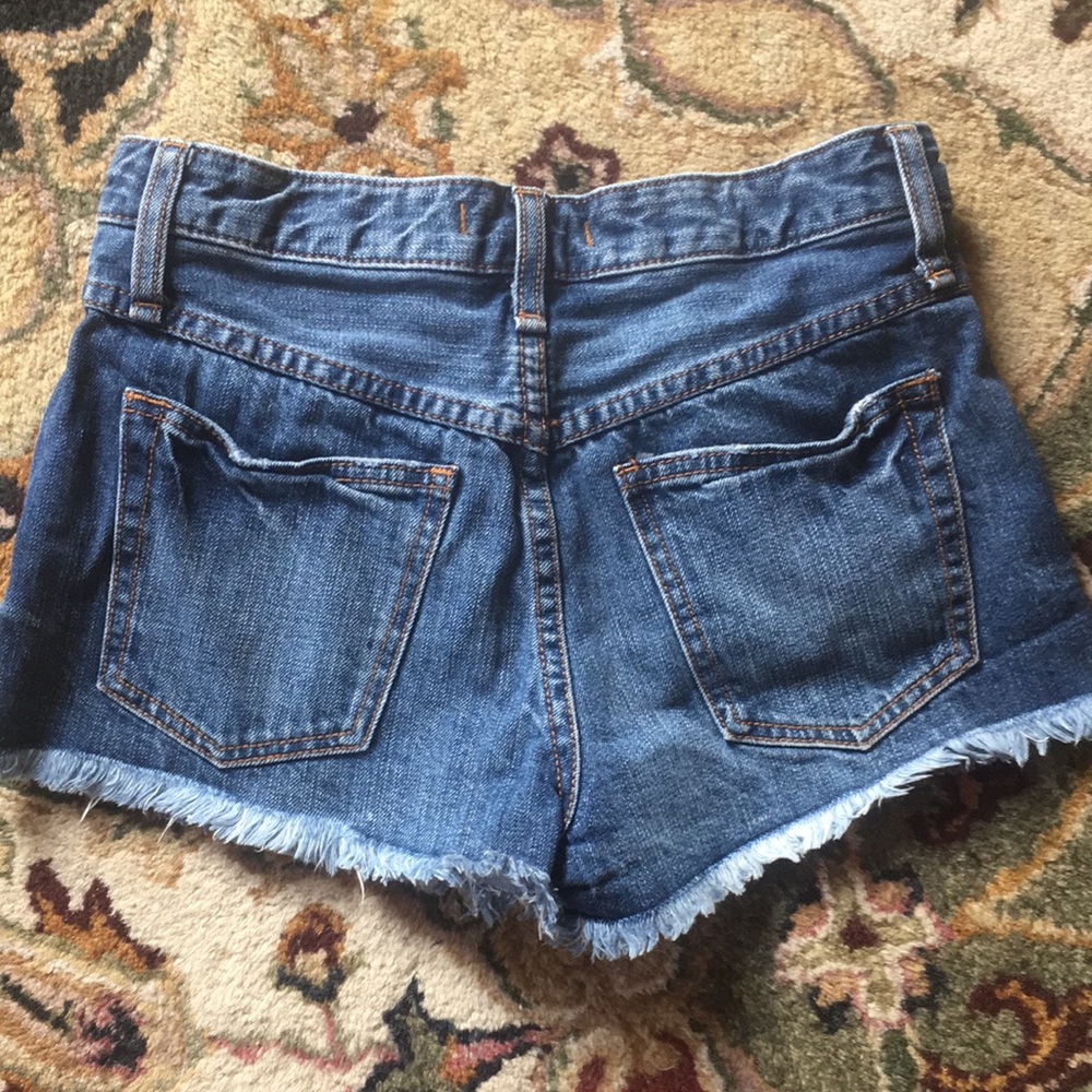 Free People Uptown Harbor Frayed Hem Denim Shorts size 25